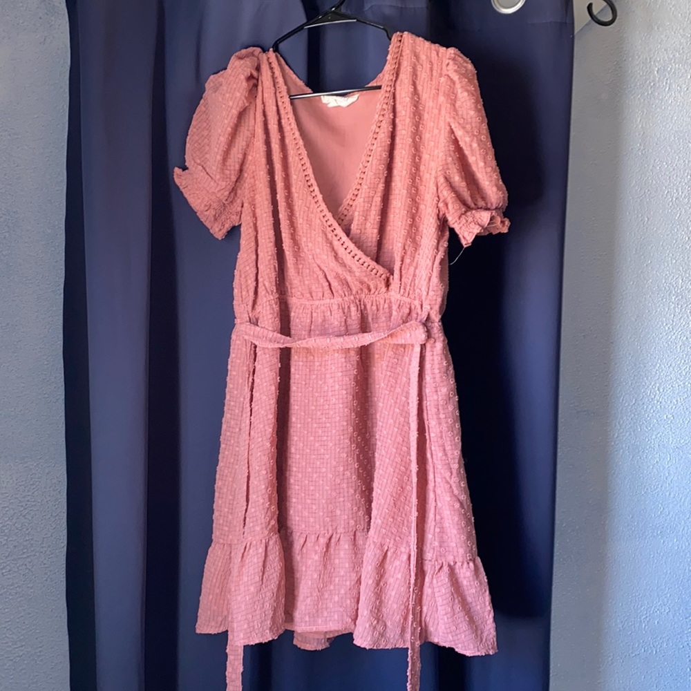 Sweet Wanderer Dress Size L - Coral Mini